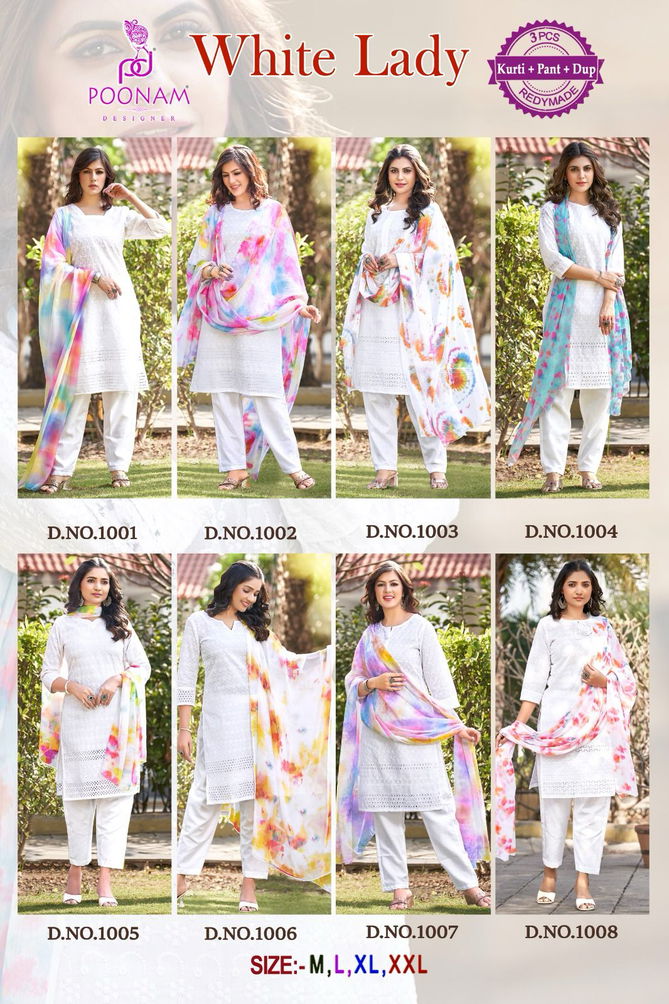 White Lady By Poonam Cotton Readymade Suits Catalog